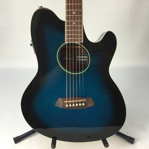 Vist Large View of Product Image Which is Used Ibanez TCY10E Laminate Top Acoustic Guitar Blue