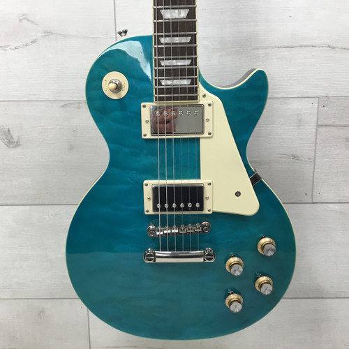 Vist Large View of Product Image Which is Used Epiphone Les Paul Standard Plus Top Electric Guitar Blue