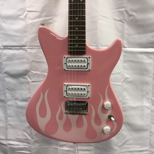 Vist Large View of Product Image Which is Used First Act ME-4018 Double Cut Electric Guitar Pink 6-String