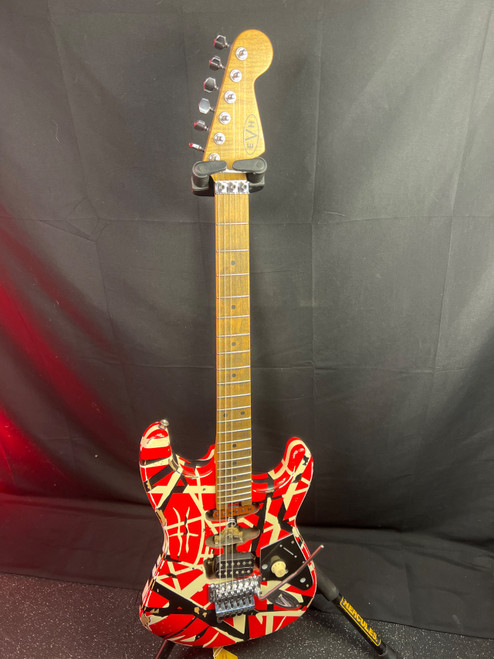 Vist Large View of Product Image Which is Used EVH FRANKENSTEIN MIM 2021 Super S Electric Guitar Custom Graphics 6-String