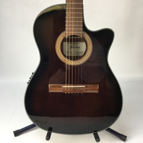 Vist Large View of Product Image Which is Used Ibanez GA35TCE-DVS Laminate Top Acoustic Guitar Black