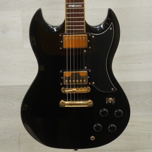 Vist Large View of Product Image Which is Used Jay Turser JT-50 Custom Double Cut Electric Guitar Black
