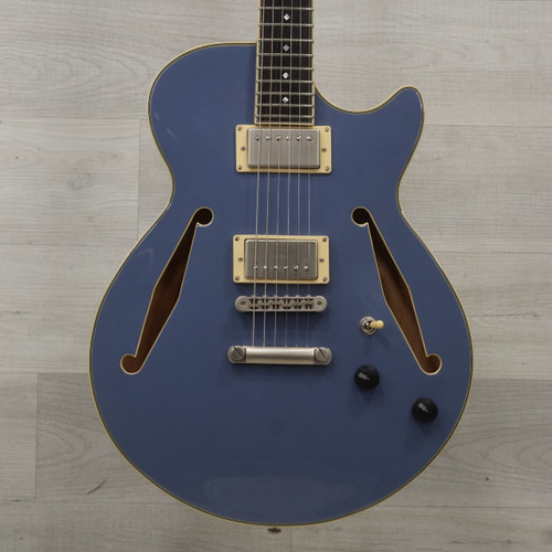 Vist Large View of Product Image Which is Used D'Angelico Excel SS Tour Semi-hollowbody Electric Guitar - Slate Blue - Gig Bag Included