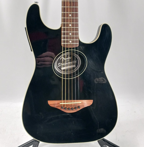 Vist Large View of Product Image Which is Used Fender STRATACOUSTIC Vintage Laminate Top Acoustic Guitar Black