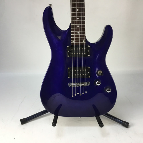 Vist Large View of Product Image Which is Used Schecter OMEN-6 S Type Electric Guitar Blue 6-String