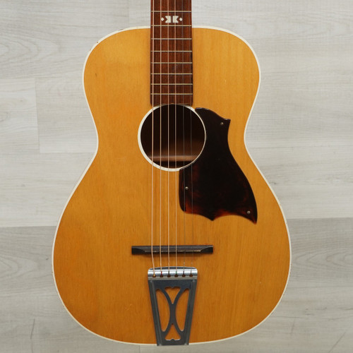Vist Large View of Product Image Which is Used Stella Vintage Laminate Top Parlor Acoustic Guitar Natural