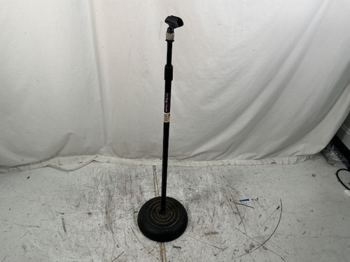 Vist Large View of Product Image Which is Used ROUND BASE STRAIGHT STAND BLACK Microphone Stand
