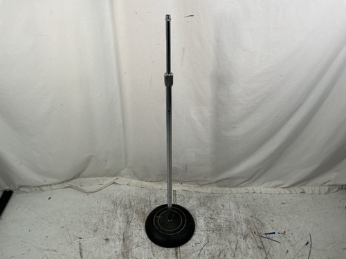 Vist Large View of Product Image Which is Used ROUND BASE STRAIGHT STAND BLACK Microphone Stand