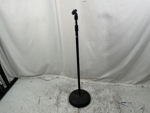Vist Large View of Product Image Which is Used ROUND BASE STRAIGHT STAND BLACK Microphone Stand