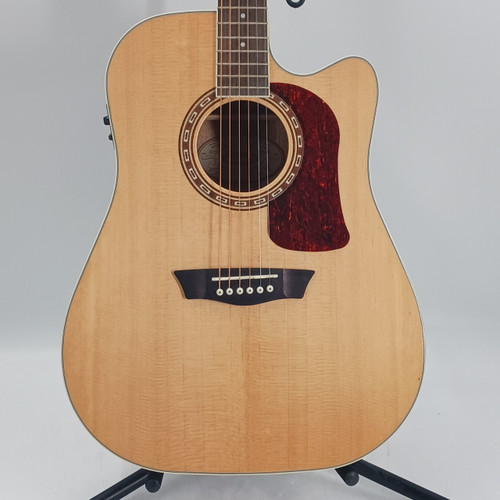 Vist Large View of Product Image Which is Used Washburn D10SCE HERITAGE 10 Solid Top Acoustic Guitar Natural