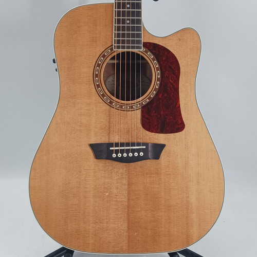 Vist Large View of Product Image Which is Used Washburn D10SCE HERITAGE 10 Solid Top Acoustic Guitar Natural