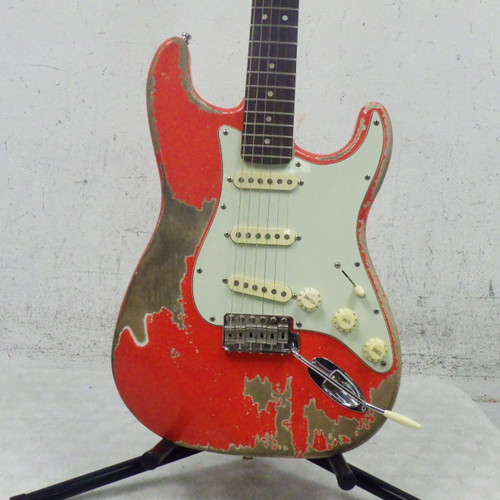 Vist Large View of Product Image Which is Used MJT relic Mighty Mite Neck Partscaster S Type Electric Guitar Red 6-String