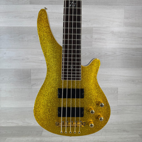 Vist Large View of Product Image Which is Used Galveston ZZ Bass Guitar - Yellow Sparkle - 5-string