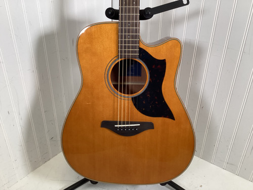 Vist Large View of Product Image Which is Used Yamaha A1M Solid Top Acoustic Guitar Natural 6-String