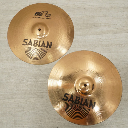 Vist Large View of Product Image Which is Used Sabian B8 Pro Medium Hi Hat Cymbals 14 - Inch