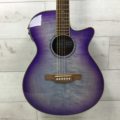 Vist Large View of Product Image Which is Used Ibanez AEG19II Laminate Top Acoustic/Electric Guitar Purple