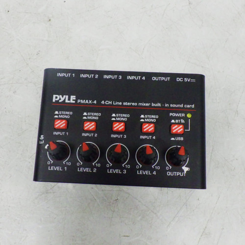 Vist Large View of Product Image Which is Used Pyle PMAX-4 LINE STEREO MIXER Compact Mixer
