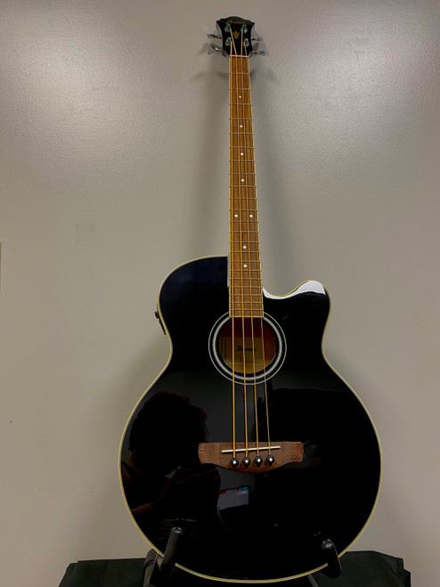 Vist Large View of Product Image Which is Used Ibanez AEB5E-BK ACOUSTIC BASS Acoustic Bass Guitar Black 4-String