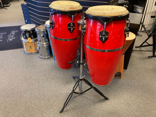 Vist Large View of Product Image Which is Used Toca Kaman Pair Congas w/ Stand