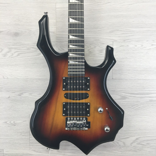 Vist Large View of Product Image Which is Used Glarry BURNING FIRE Electric Guitar Sunburst 6-String