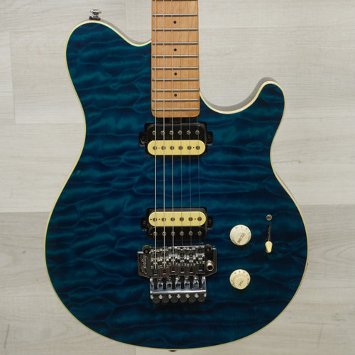 Vist Large View of Product Image Which is Used Sterling By Ernie Ball AX3FM Electric Guitar Blue
