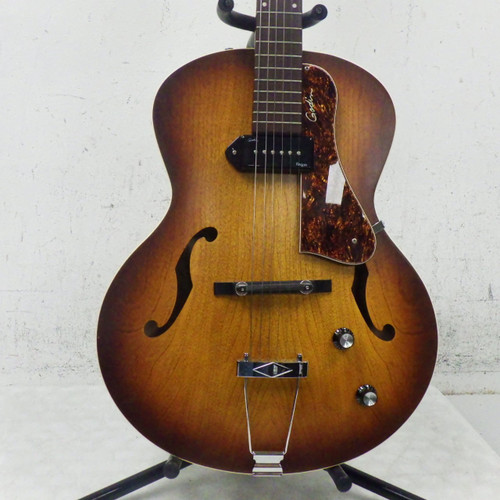 Vist Large View of Product Image Which is Used Godin 5TH AVE KINGPIN P90 Semi-Hollow Electric Guitar Sunburst 6-String