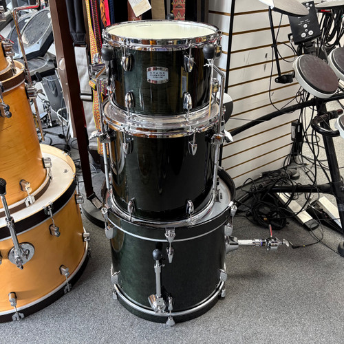 Vist Large View of Product Image Which is Used Yamaha 3PC Stage Custom Birch Jazz Drum Shell Kit Green