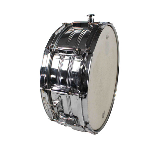 Vist Large View of Product Image Which is Used Cosmic Percussion STEEL SNARE Metal Snare Drum 14"
