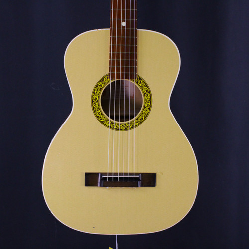 Vist Large View of Product Image Which is Used Harmony STELLA H6137 - AS IS SLIGHT BRIDGE LIFT Vintage Laminate Top Acoustic Guitar Natural