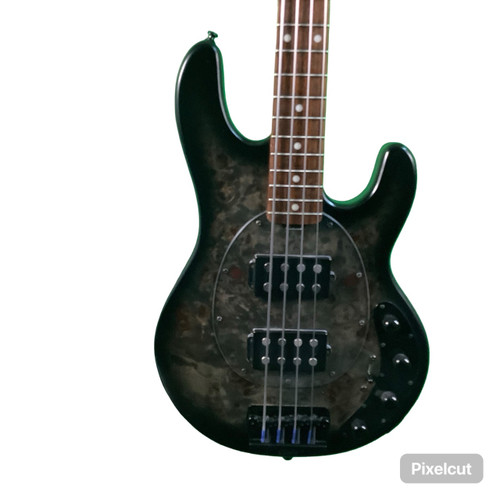 Vist Large View of Product Image Which is Used Sterling by Ernie Ball STRING RAY 34 HH J Type Bass Guitar Silver/Gray 4-String