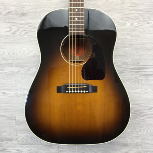 Vist Large View of Product Image Which is Used Gibson J-45 "Early" Era 1997 Solid-Top Acoustic Vintage Sunburst w/OHSC **Crack Repair