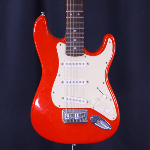 Vist Large View of Product Image Which is Used Squier MINI STRATOCASTER ELECTRIC GUITAR S Type Electric Guitar Red 6-String