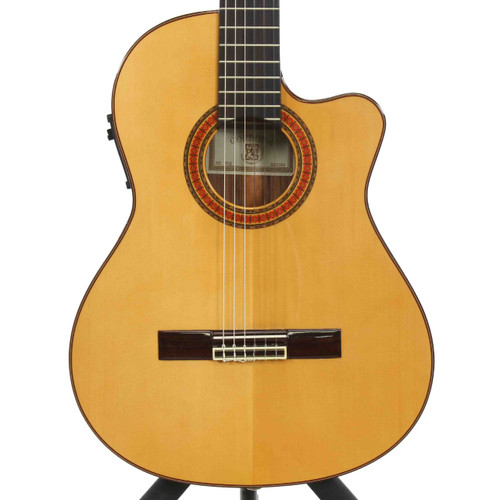 Vist Large View of Product Image Which is Used Cordoba RCWE Solid Top Acoustic Guitar Wood