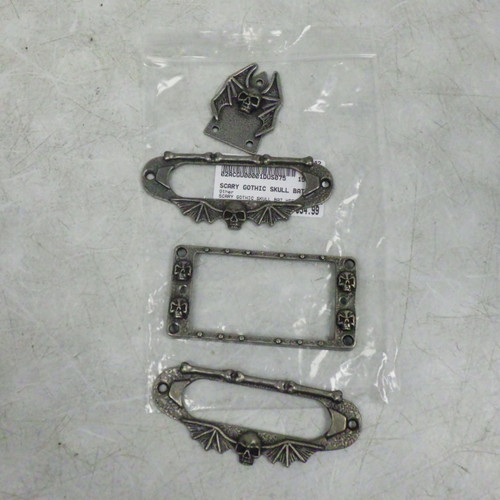 Vist Large View of Product Image Which is Used scary Gothic Skull Bat Hss and Truss Rod Guitar Accessory