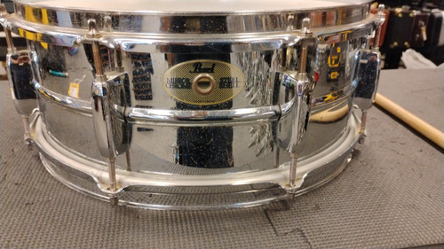 Vist Large View of Product Image Which is Used Pearl 14 X 5.5 MIRROR CHROME SNARE Single Drum 14"