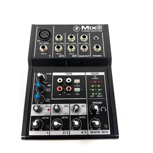 Vist Large View of Product Image Which is Used Mackie MIX5 AS IS LOW OUTPUT FROM RIGHT OUT Mixing Console