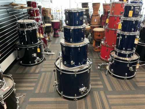 Vist Large View of Product Image Which is Used PINNACLE 4 PC SHELL KIT NO RESO Drum Shell Kit Blue
