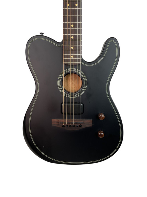 Vist Large View of Product Image Which is Used Fender ACOUSTASONIC STANDARD TELECASTER Laminate Top Acoustic Guitar Black