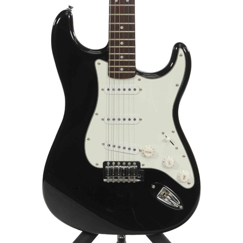 Vist Large View of Product Image Which is Used Squier STRATOCASTER S Type Electric Guitar Black 6-String
