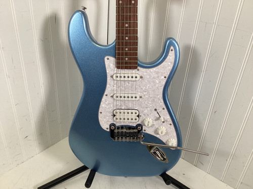 Vist Large View of Product Image Which is Used G&L LEGACY HSS LAKE PLACID S Type Electric Guitar Blue 6-String