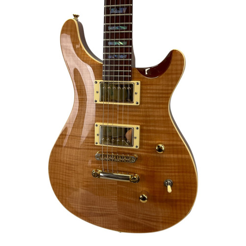 Vist Large View of Product Image Which is Used Wolf AIO W400 Double Cut Electric Guitar Natural 6-String