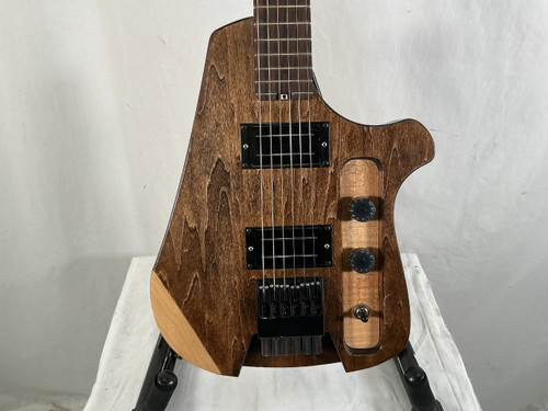 Vist Large View of Product Image Which is Used HANDMADE HEADLESS ELECTRIC GUITAR Electric Guitar Wood 6-String