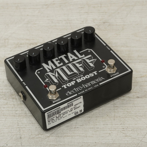 Vist Large View of Product Image Which is Used Electro Harmonix Metal Muff With Top Boost Distortion Pedal