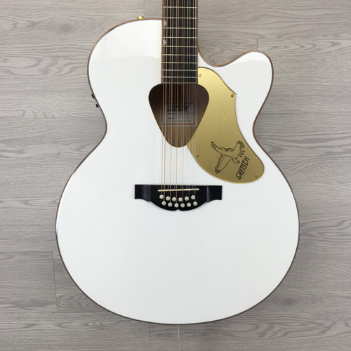 Vist Large View of Product Image Which is Used Gretsch G5022CWFE Laminate Top Acoustic Guitar White