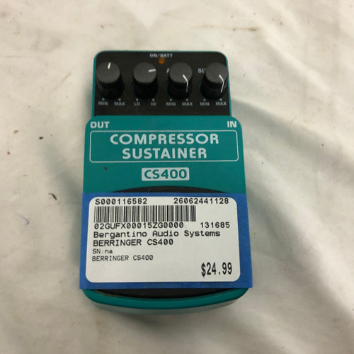 Vist Large View of Product Image Which is Used Bergantino Audio Systems BERRINGER CS400 Guitar Effects Pedal
