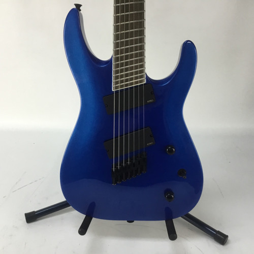 Vist Large View of Product Image Which is Used Jackson FAN FRET SLAT 7 Super S Electric Guitar Blue 7-String