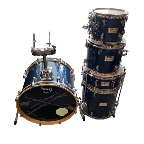 Vist Large View of Product Image Which is Used Mapex V SERIES 5PC W/HDWR SEAT PEDAL Drum Shells and Hardware Blue
