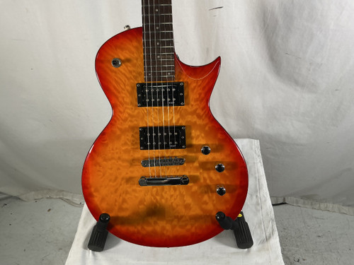 Vist Large View of Product Image Which is Used LTD EC-100QM CHERRY BURST Super S Electric Guitar Cherry Sunburst 6-String