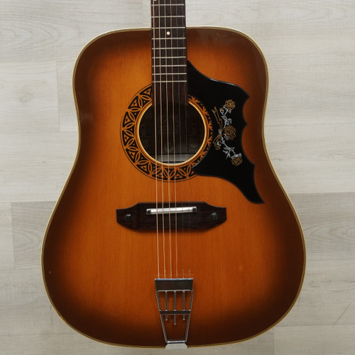 Vist Large View of Product Image Which is Used Eko Lo Duca Hand Crafted Laminate Top Acoustic Guitar Tobacco Sunburst