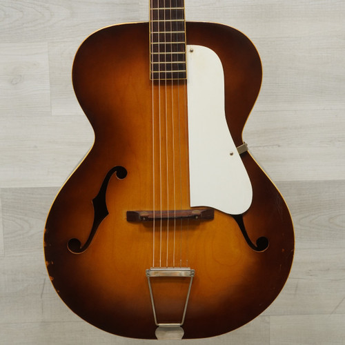 Vist Large View of Product Image Which is Used Silvertone N5 Vintage Laminate Top Acoustic Guitar Sunburst